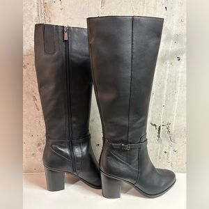 NWOT Naturalizer Heeled Leather Boots- Narrow calf